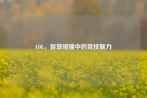 LOL，智慧碰撞中的竞技魅力