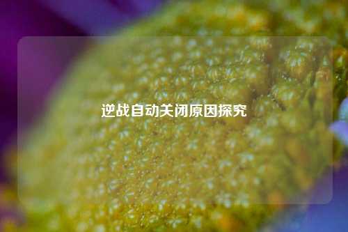 逆战自动关闭原因探究
