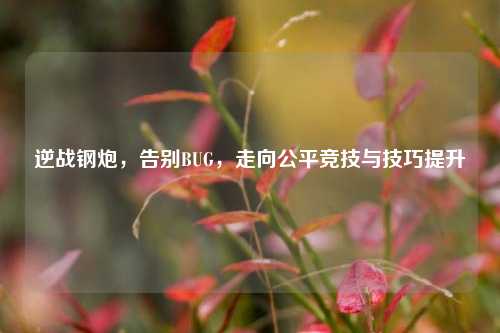 逆战钢炮，告别BUG，走向公平竞技与技巧提升