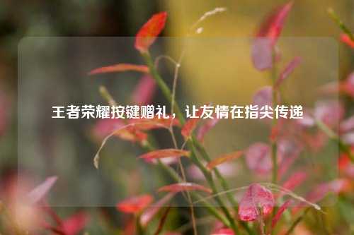 王者荣耀按键赠礼，让友情在指尖传递