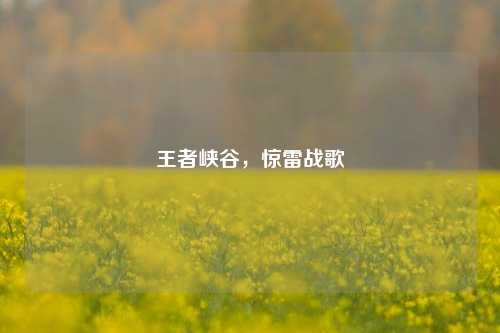王者峡谷，惊雷战歌