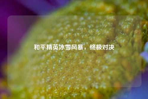 和平精英冰雪风暴，终极对决