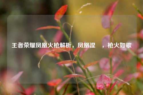 王者荣耀凤凰火枪解析，凤凰涅槃，枪火如歌