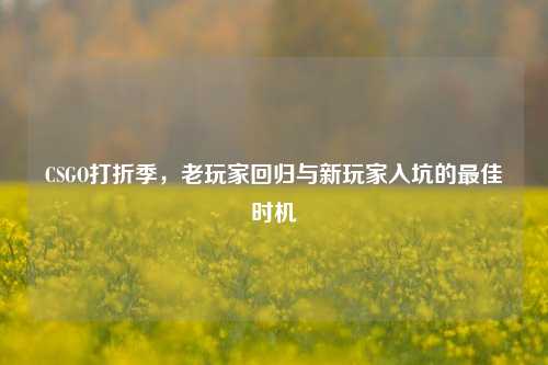 CSGO打折季，老玩家回归与新玩家入坑的最佳时机