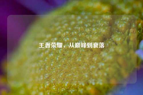 王者荣耀，从巅峰到衰落