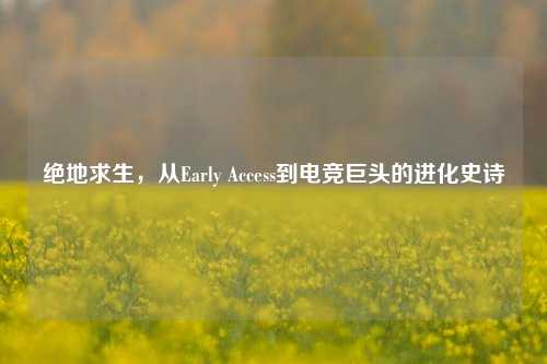 绝地求生，从Early Access到电竞巨头的进化史诗