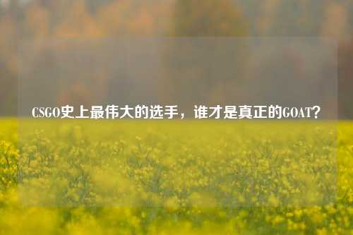 CSGO史上最伟大的选手，谁才是真正的GOAT？