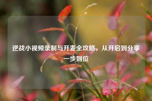 逆战小视频录制与开麦全攻略，从开启到分享一步到位