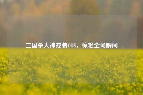 三国杀大神戎装COS，惊艳全场瞬间