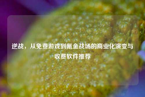 逆战，从免费游戏到氪金战场的商业化演变与收费软件推荐