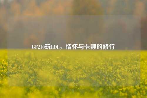 GF210玩LOL，情怀与卡顿的修行