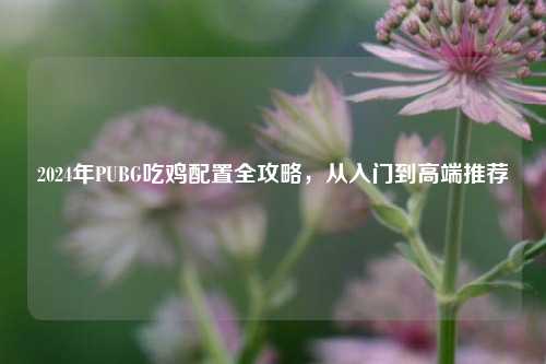 2024年PUBG吃鸡配置全攻略，从入门到高端推荐