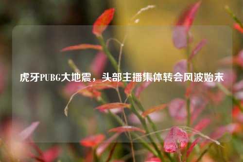虎牙PUBG大地震，头部主播集体转会风波始末