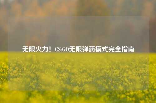 无限火力！CS:GO无限弹药模式完全指南