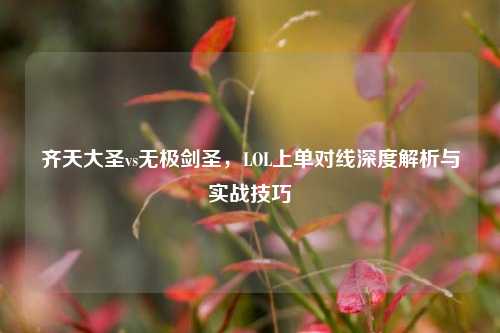 齐天大圣vs无极剑圣，LOL上单对线深度解析与实战技巧