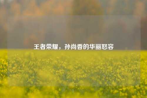 王者荣耀，孙尚香的华丽怒容