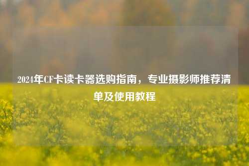 2024年CF卡读卡器选购指南，专业摄影师推荐清单及使用教程