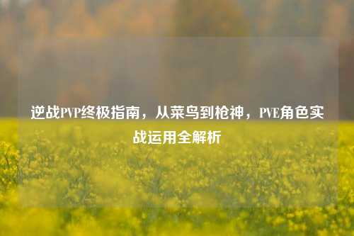 逆战PVP终极指南，从菜鸟到枪神，PVE角色实战运用全解析