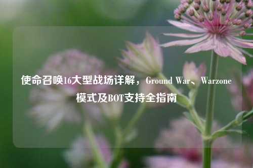 使命召唤16大型战场详解，Ground War、Warzone模式及BOT支持全指南