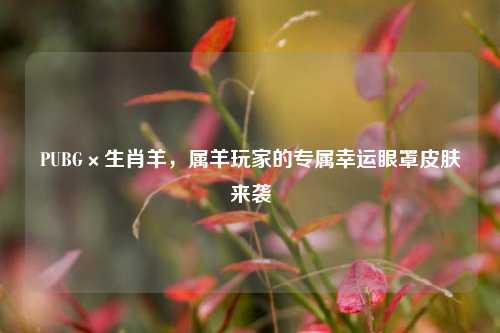 PUBG×生肖羊，属羊玩家的专属幸运眼罩皮肤来袭