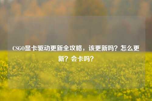 CSGO显卡驱动更新全攻略，该更新吗？怎么更新？会卡吗？