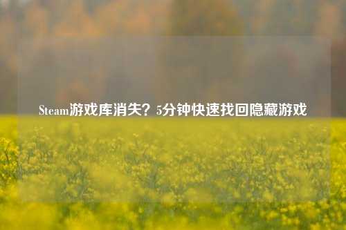 Steam游戏库消失？5分钟快速找回隐藏游戏