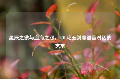 星辰之傲与血海之怒，LOL龙王剑魔语音对话的艺术