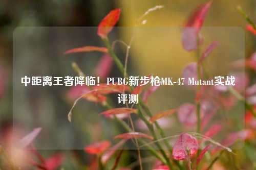中距离王者降临！PUBG新步枪MK-47 Mutant实战评测
