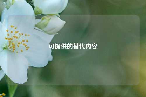 可提供的替代内容
