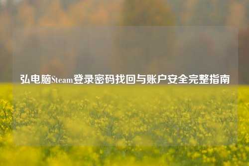 弘电脑Steam登录密码找回与账户安全完整指南