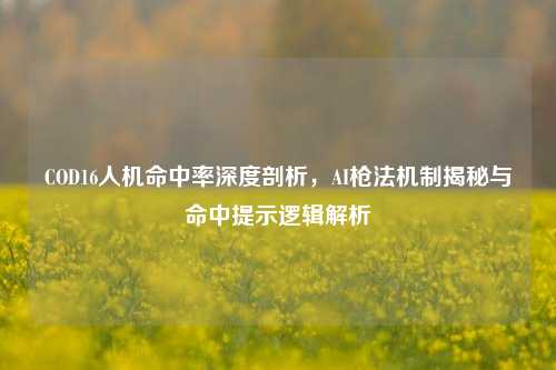 COD16人机命中率深度剖析，AI枪法机制揭秘与命中提示逻辑解析