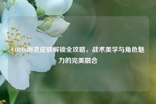COD16幽灵皮肤解锁全攻略，战术美学与角色魅力的完美融合