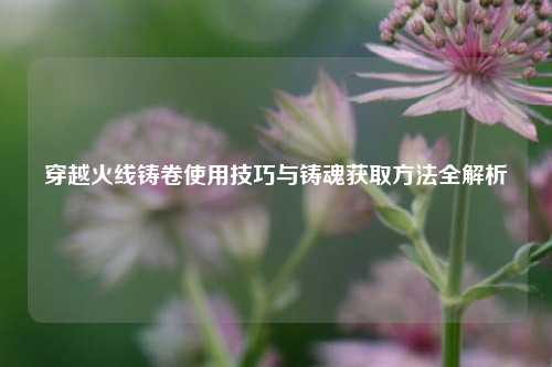 穿越火线铸卷使用技巧与铸魂获取方法全解析