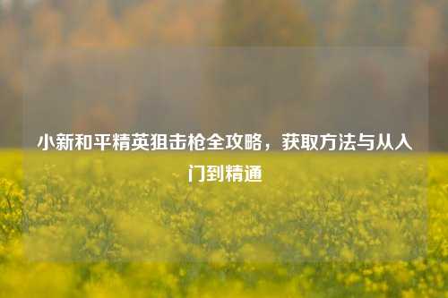小新和平精英狙击枪全攻略，获取方法与从入门到精通