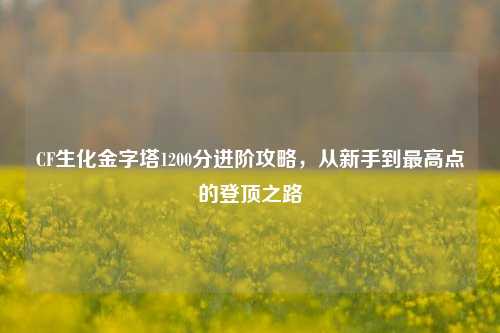 CF生化金字塔1200分进阶攻略，从新手到最高点的登顶之路