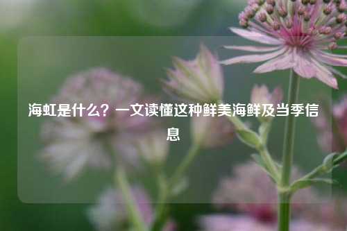 海虹是什么？一文读懂这种鲜美海鲜及当季信息