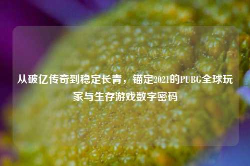 从破亿传奇到稳定长青，锚定2021的PUBG全球玩家与生存游戏数字密码