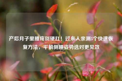 产后月子里腰疼别硬扛！过来人亲测5个快速恢复方法，平躺侧睡姿势选对更见效