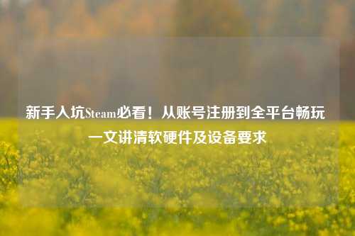 新手入坑Steam必看！从账号注册到全平台畅玩 一文讲清软硬件及设备要求