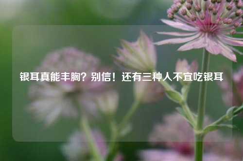 银耳真能丰胸？别信！还有三种人不宜吃银耳