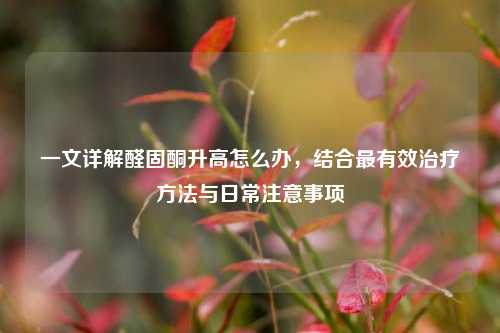 一文详解醛固酮升高怎么办，结合最有效治疗方法与日常注意事项