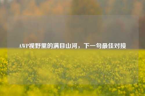 AWP视野里的满目山河，下一句最佳对接