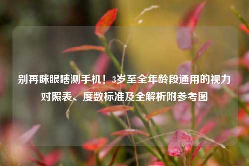 别再眯眼瞎测手机！3岁至全年龄段通用的视力对照表、度数标准及全解析附参考图