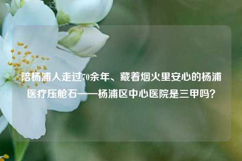 陪杨浦人走过70余年、藏着烟火里安心的杨浦医疗压舱石——杨浦区中心医院是三甲吗？