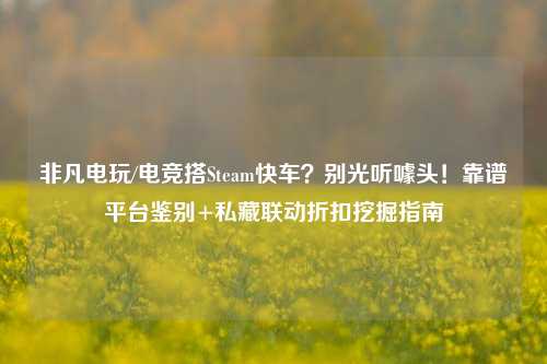 非凡电玩/电竞搭Steam快车？别光听噱头！靠谱平台鉴别+私藏联动折扣挖掘指南