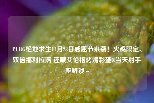 PUBG绝地求生11月23日感恩节来袭！火鸡限定、双倍福利拉满 还藏艾伦格烤鸡彩蛋&当天射手座解锁～