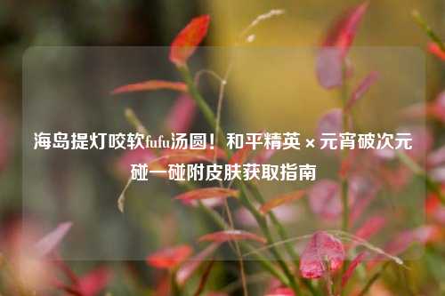 海岛提灯咬软fufu汤圆！和平精英×元宵破次元碰一碰附皮肤获取指南