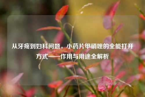 从牙疼到妇科问题，小药片甲硝唑的全能打开方式——作用与用途全解析