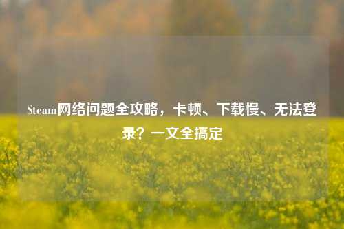 Steam网络问题全攻略，卡顿、下载慢、无法登录？一文全搞定