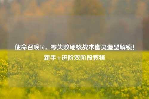 使命召唤16，零失败硬核战术幽灵造型解锁！新手+进阶双阶段教程